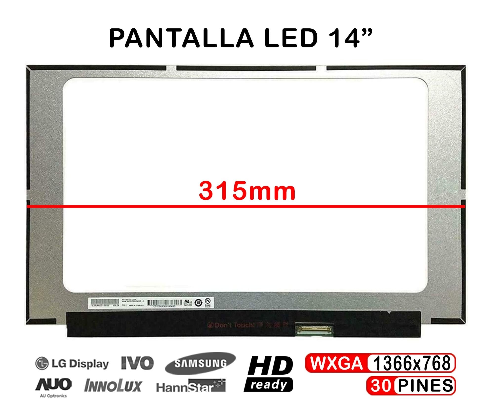 Pantalla Led De 14" Para Portátil Lq140T1Jh01