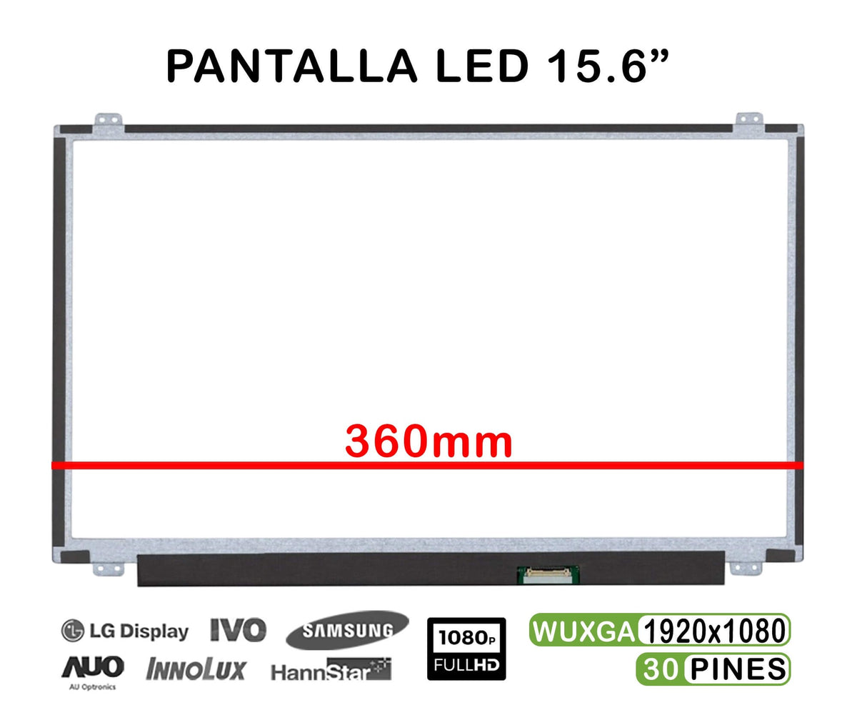 Pantalla Led De 15.6" Para Portátil N156Hga-Eab Rev.C2 1920X1080 30 Pines