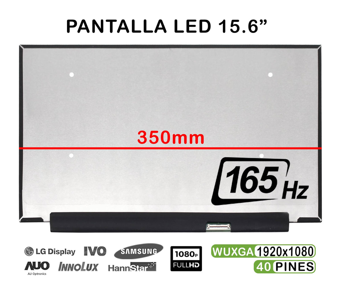 Pantalla Led De 15.6" Para Portátil Nv156Fhm-Ny8 Fhd 165Hz 350Mm 40 Pines