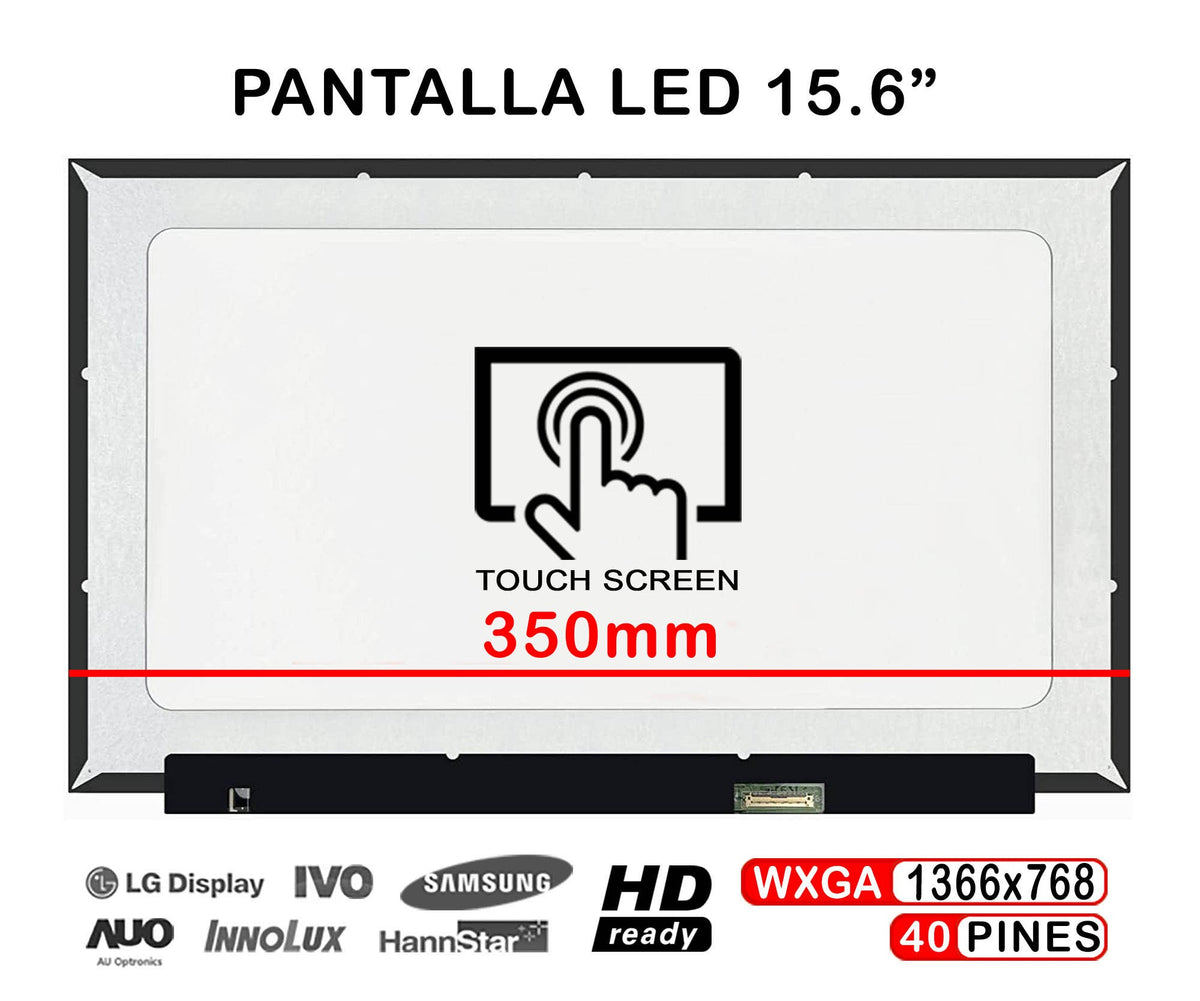 Pantalla Led Táctil De 15.6" Para Portátil Nt156Whm-T03 40 Pines