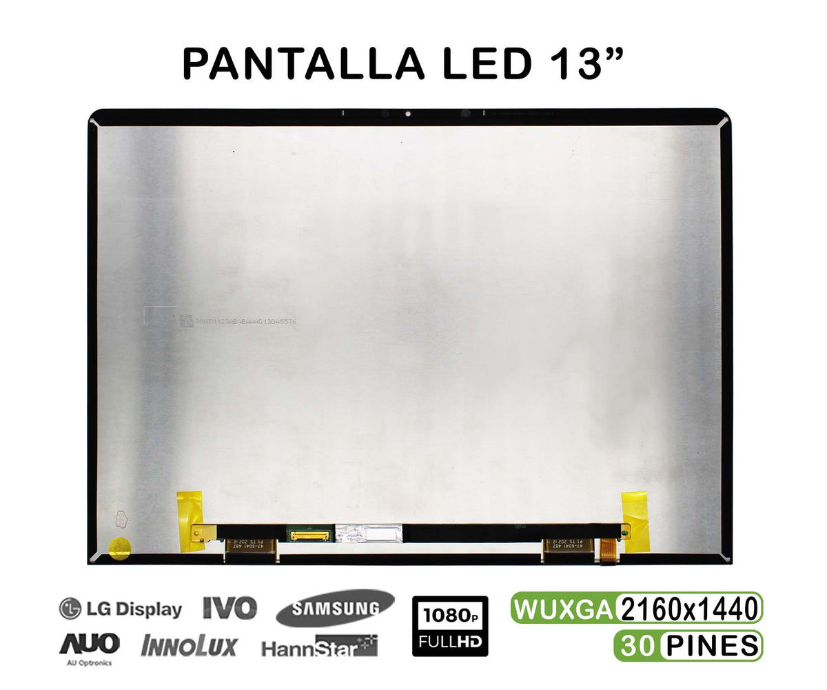 Pantalla Led De 13" Para Portátil Tv130Wtm-Nh0 2160X1440 30 Pines Con Cristal