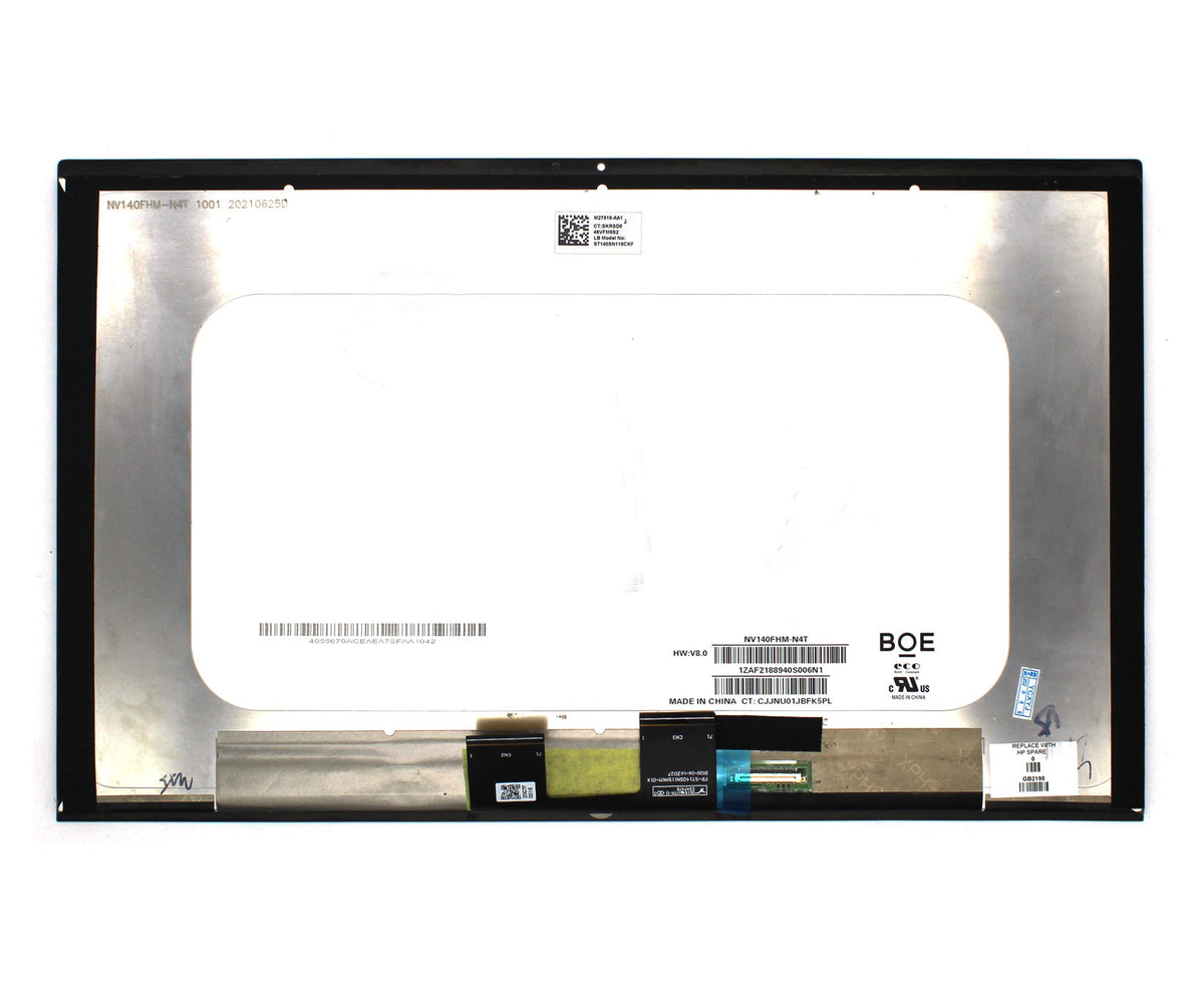 Pantalla Led Táctil 14" Para Portátil Hp Pavilion X360 14M-By Fhd Sin Marco De Plástico + Cristal Frontal