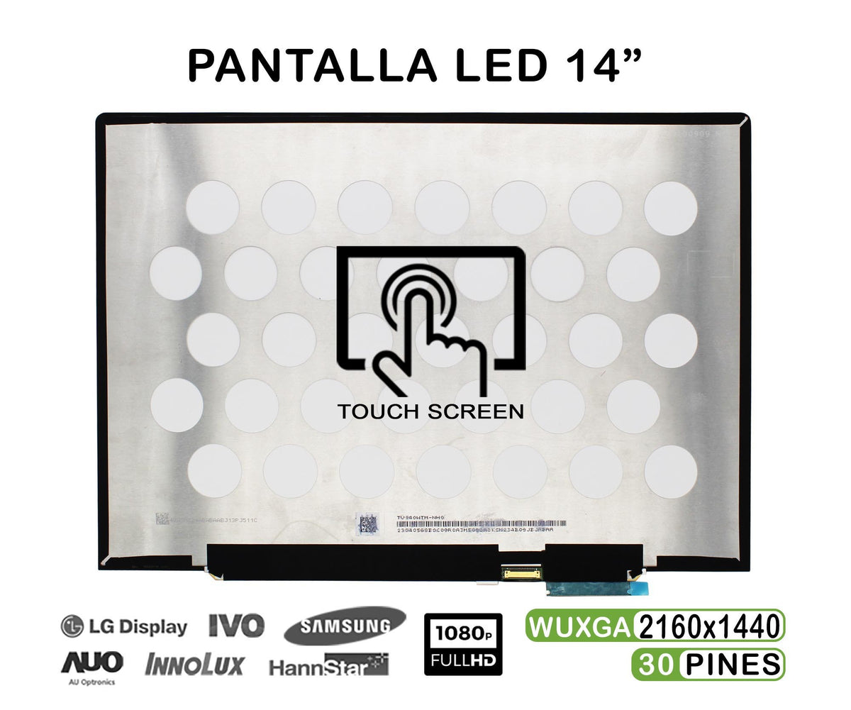 Pantalla Led Táctil 14" Para Portátil Tv140Wtm-Nh0 2160X1440 30 Pines