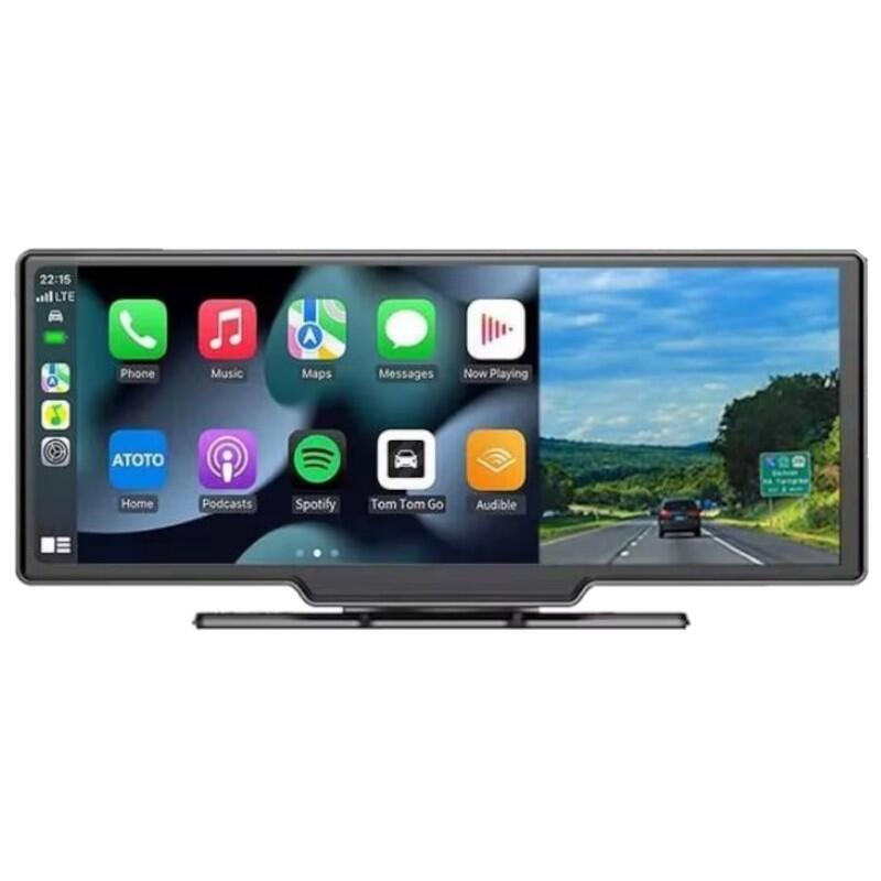 Pantalla Táctil Universal Con Dash Cam Integrada Swm B5303r 10.26 Pulgadas Carplay/Android Auto Inalámbrico Negro