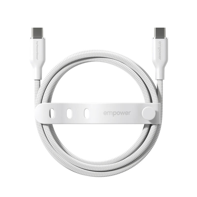 Panzerglass Empower Racing 60w Usb-C To Usb-C Cable Usb 2.0 1,2m Silver Blanco