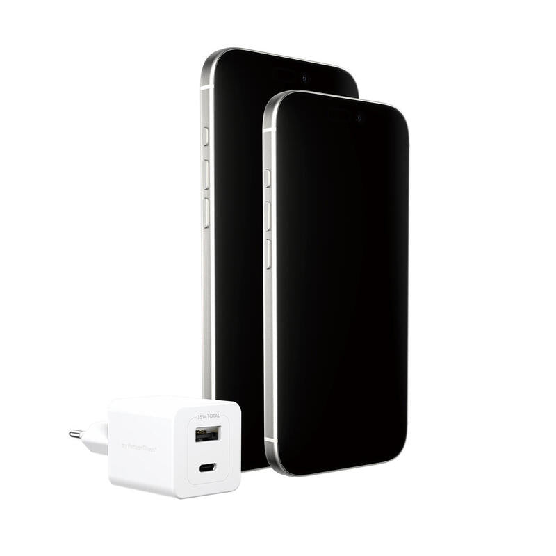 Panzerglass Empower Turbo 35w Charger Inkl. Usb-C + Usb-A Eu Plug Silver Blanco