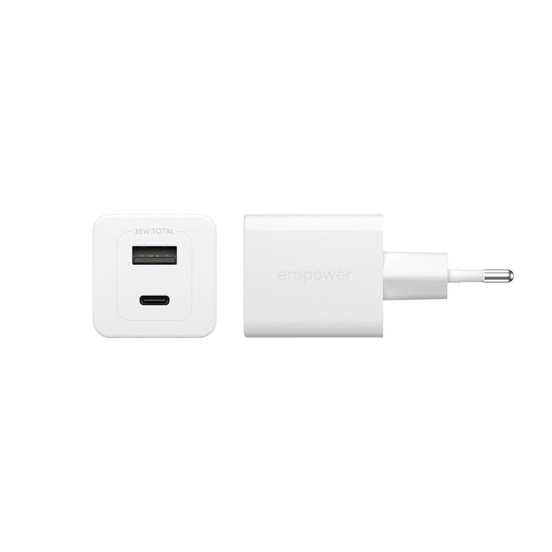 Panzerglass Empower Turbo 35w Charger Inkl. Usb-C + Usb-A Eu Plug Silver Blanco
