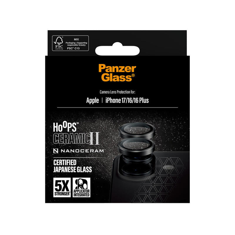 Panzerglass Hoops Ceramic Ii Camera Lens Protector Iphone 17/ 16/ 16 Plus