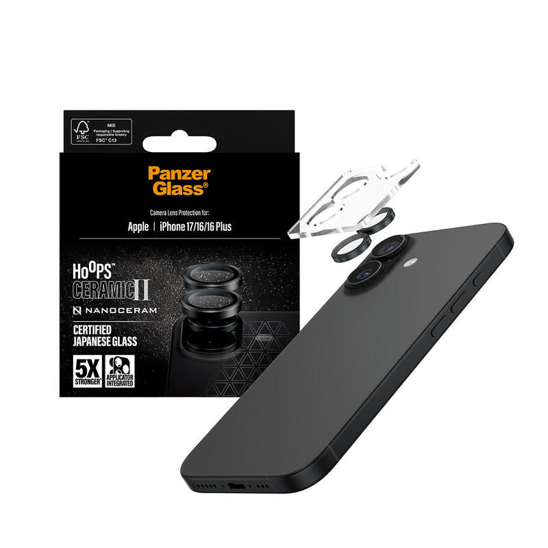 Panzerglass Hoops Ceramic Ii Camera Lens Protector Iphone 17/ 16/ 16 Plus
