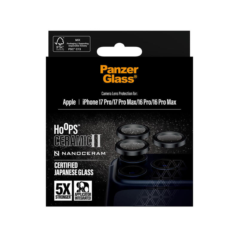 Panzerglass Hoops Ceramic Ii Camera Lens Protector Iphone 17 Pro/Max/16 Pro/Max