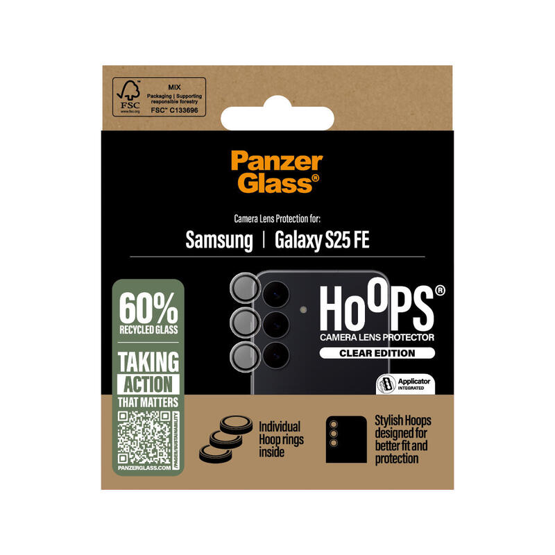 Panzerglass Hoops Transparentee Camera Lens Protector Samsung Galaxy S25 Fe