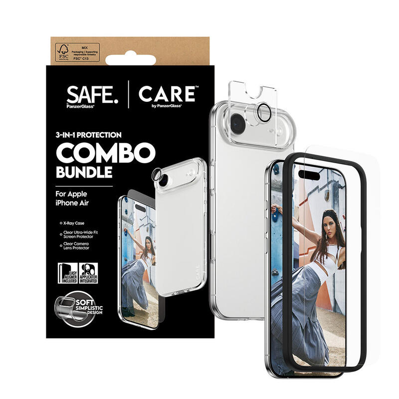 Panzerglass Safe. Care 3-In-1 Fashionable Combo Hndle Iphone 17 Air