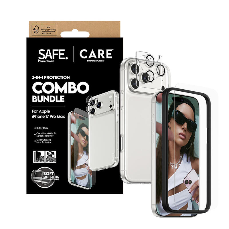 Panzerglass Safe. Care 3-In-1 Fashionable Combo Hndle Iphone 17 Pro Max