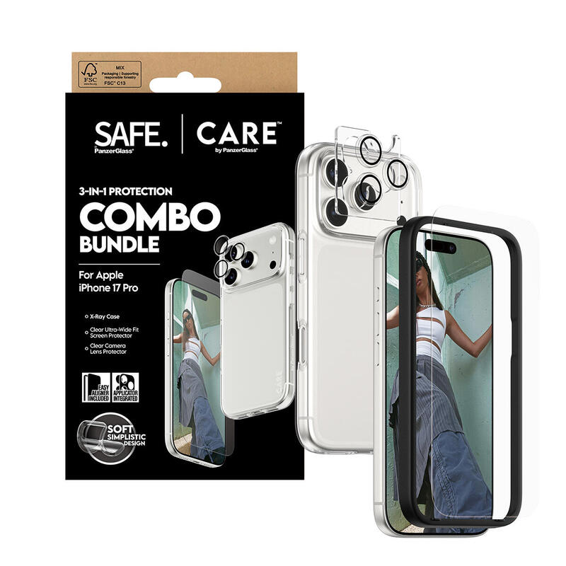 Panzerglass Safe. Care 3-In-1 Fashionable Combo Hndle Iphone 17 Pro