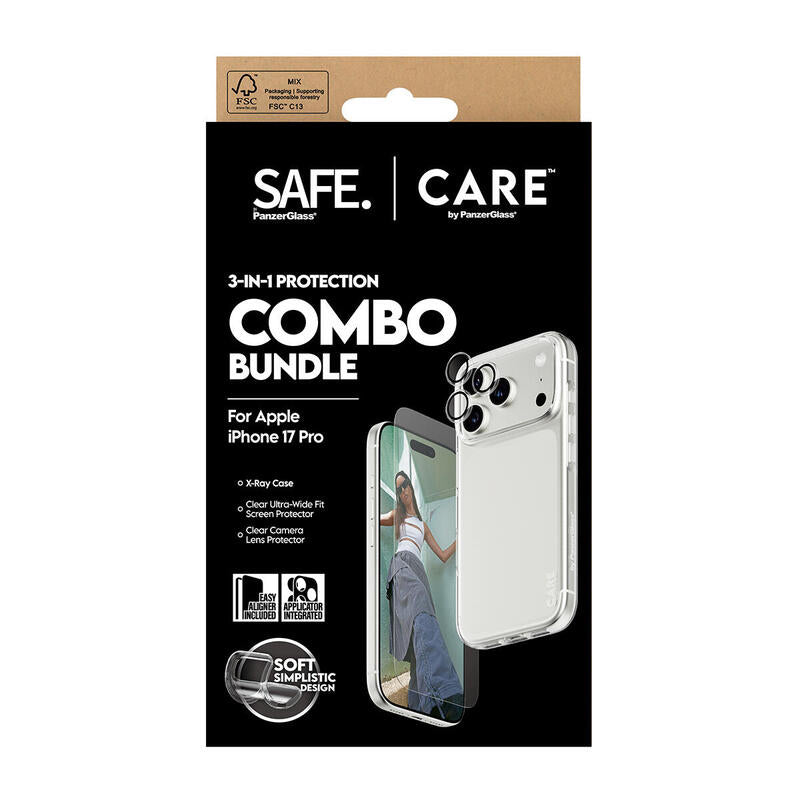 Panzerglass Safe. Care 3-In-1 Fashionable Combo Hndle Iphone 17 Pro