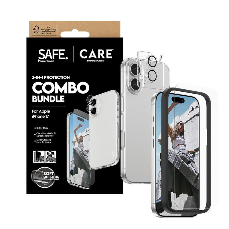 Panzerglass Safe. Care 3-In-1 Fashionable Combo Hndle Iphone 17