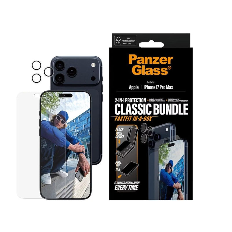Panzerglass Screen Protector Iphone 17 Pro Max 2in1 (Classic Fit+Hoops)