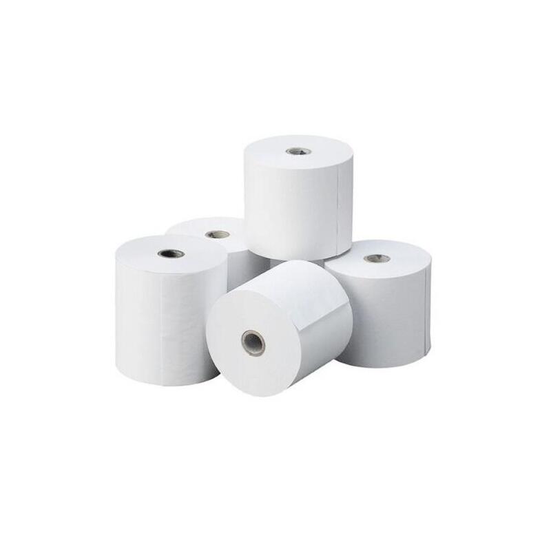Papel Termico Rollo 80x80x12 Mm Paquete De 6 Rollos (8 Paquetes Por Caja =48 Rollos Por Caja)