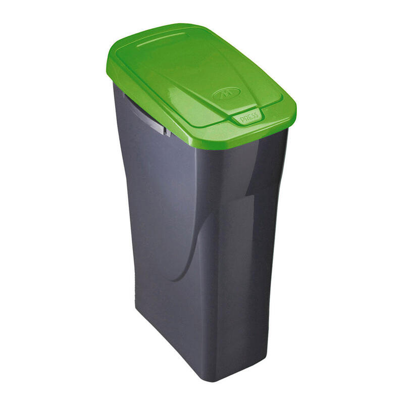 Papelera 15 Litros Ecobin Con Tapa Color Negro/Amarillo 31x20x42cm Mondex