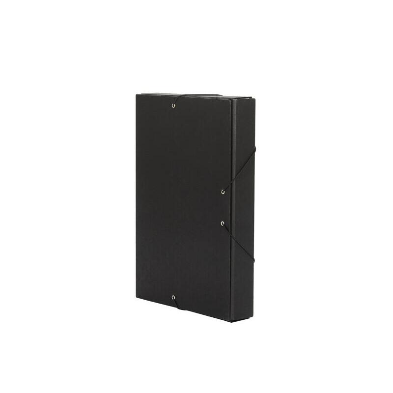 Pardo Carpeta Para Proyectos Lomo 90mm - Cierre Con Gomas - Negro