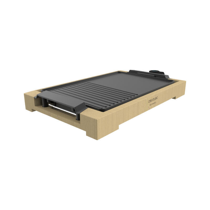 Parrilla Cecotec Tasty&Grill 2000 De Interior 2000 W Bamboo, Negro 8435484030588