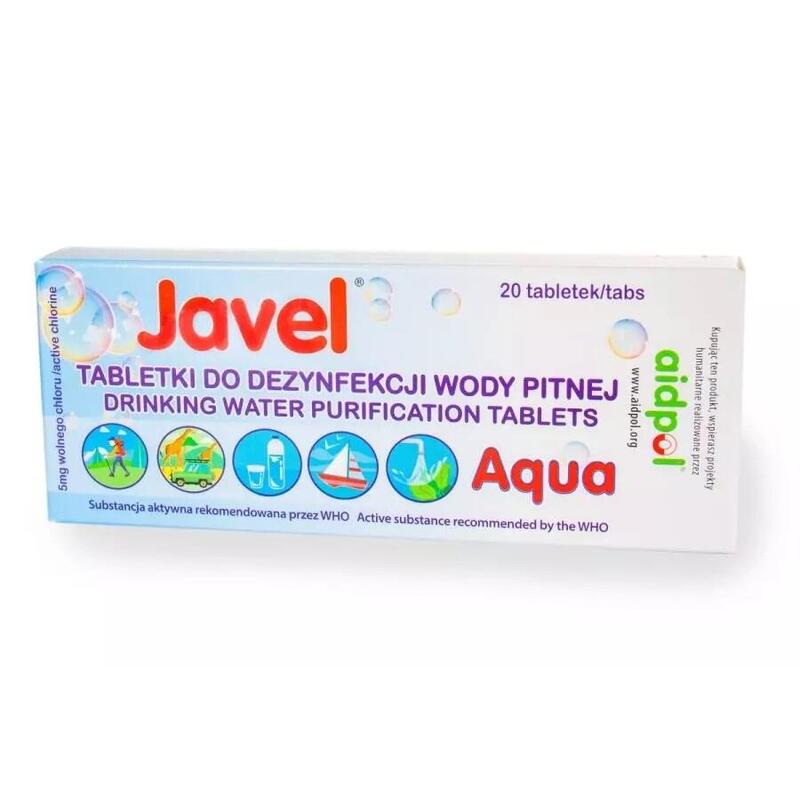 Pastillas Para Desinfectar El Agua Javel Aqua, 20 Unidades