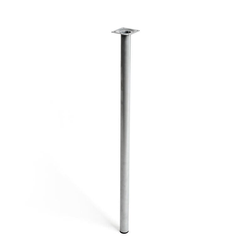 Pata Cilíndrica De Acero En Color Cromo Mate Mod. 401g. Dimensiones Ø3x80cm 2-401g.800.38 Rei