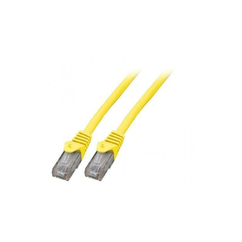 Patchkabel Kat6 Utp, Gul,  0,25m, Halogenfri, 2x4xawg24