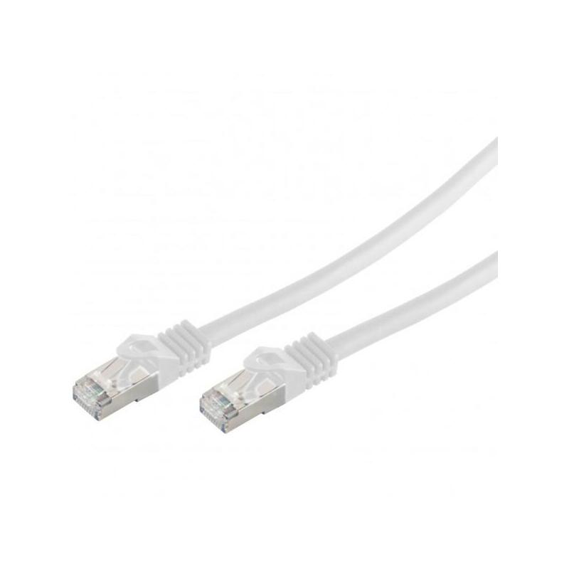 Patchk.Cat6a S / Ftp 0,5m Blanco Rj45 Sin Halógenos (Lszh)