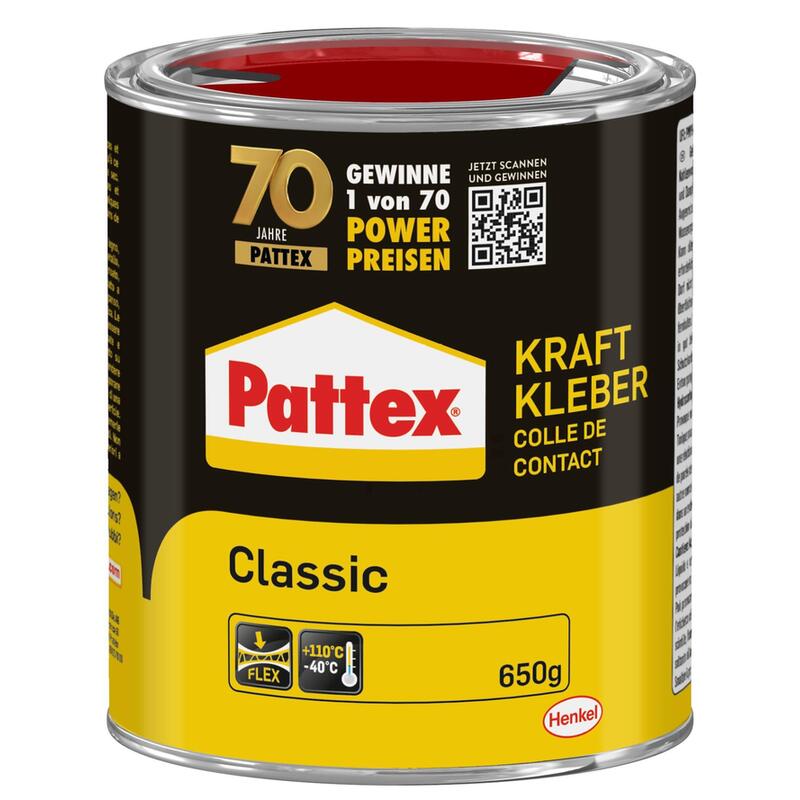 Pattex Kraftkleber Classic, Hochwärmefem, Dose Con 650g