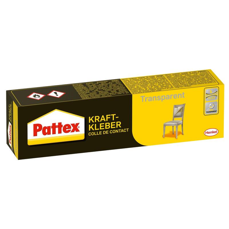Pattex Kraftkleber Transparent, Kontaktkleber, Tube 50g