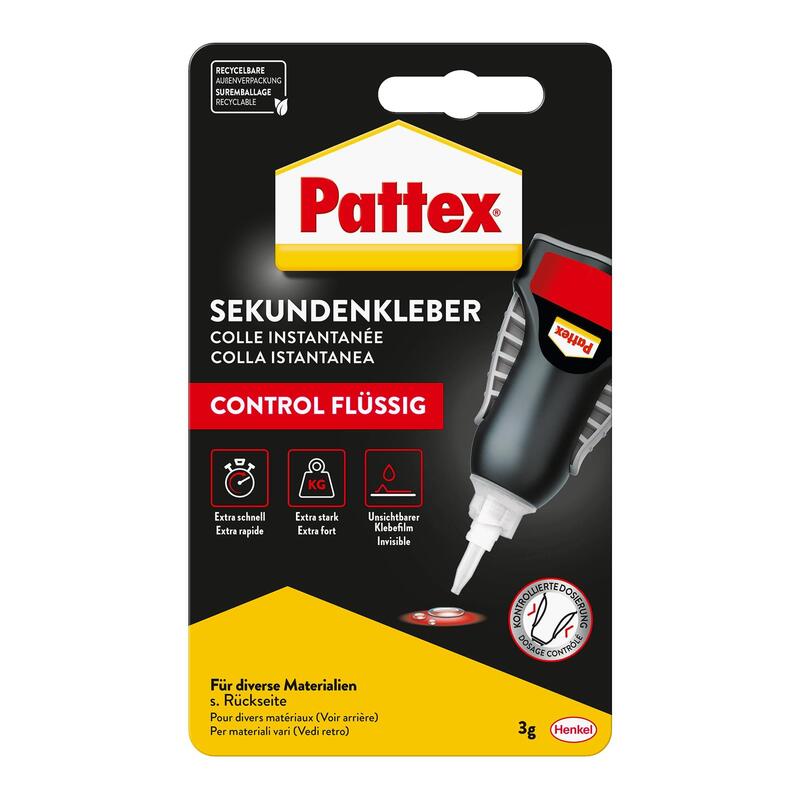 Pattex Sekundenkleber Matic Líquido, Applikatorflasche, 3g