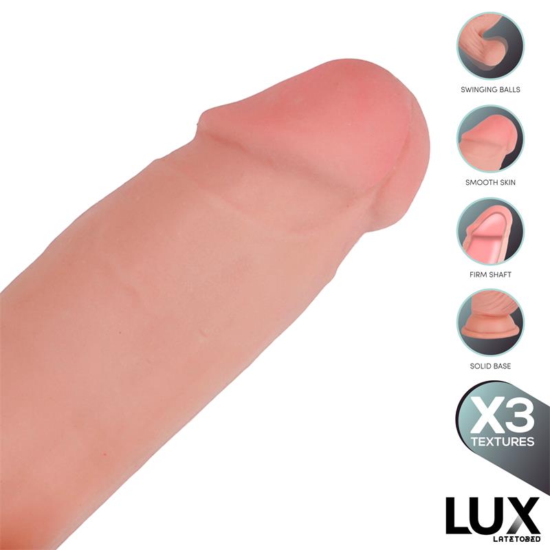 Paul Dildo Triple Densidad Con Testículos Oscilantes 8.2