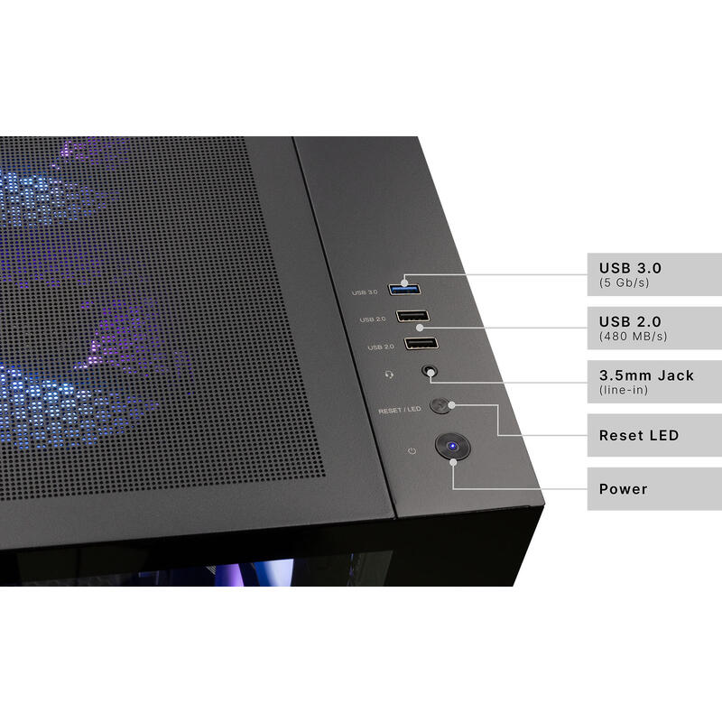 Captiva Pc Highend Gaming R89-683 Ryzen 7 7800x3d 32gb 2tb Ssd Rtx 5070ti Win11