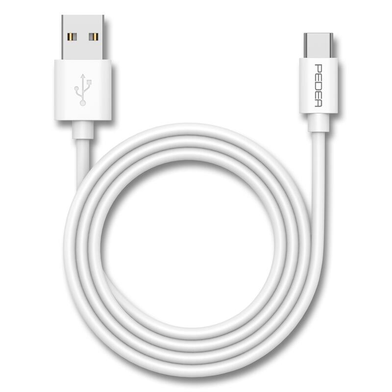 Pedea Schnelllade- Y Cable De Datos Usb-A Usb-C, 1m, Wei