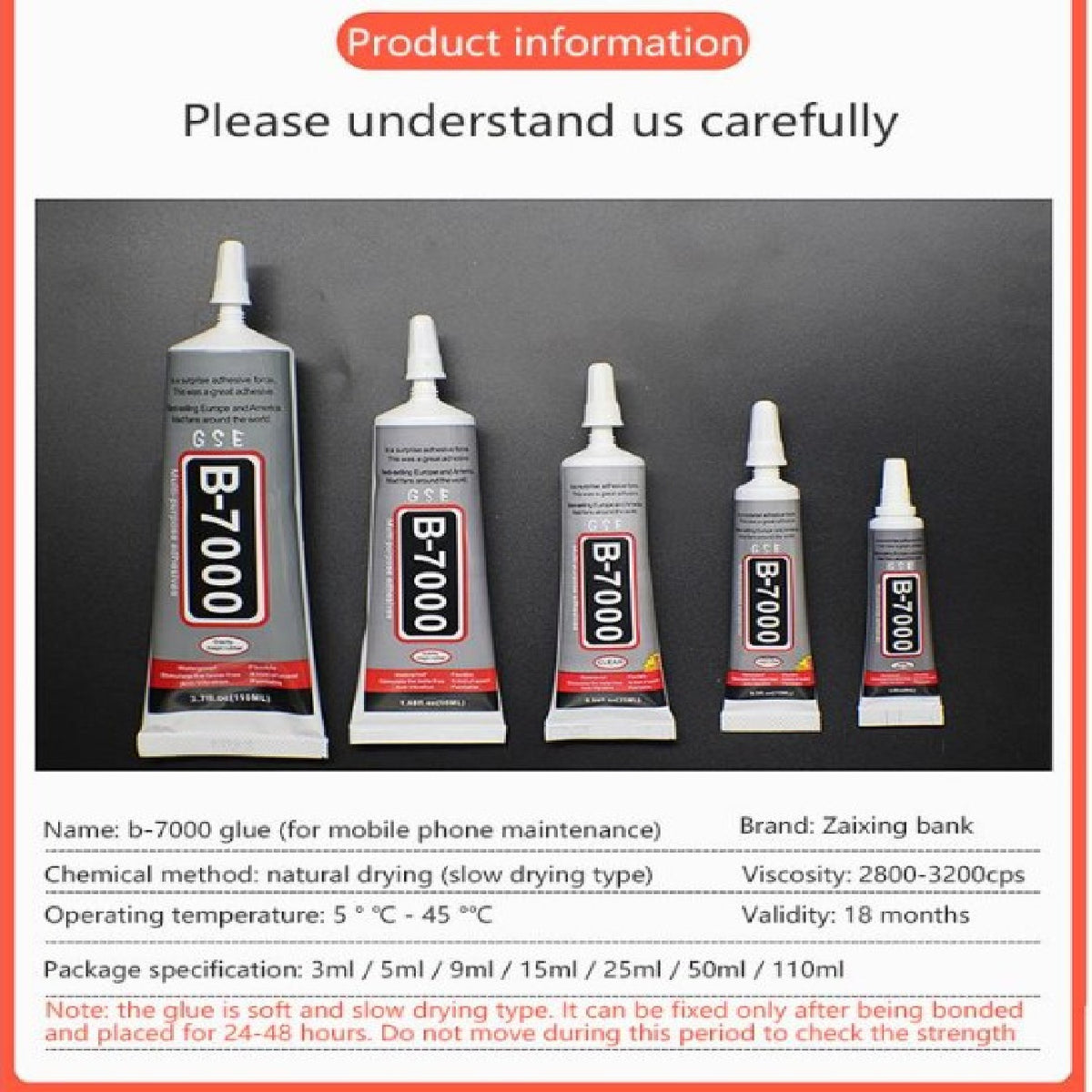 Pegamento B-7000 50Ml Reparación Para Pantalla De Teléfono Móvil Diy
