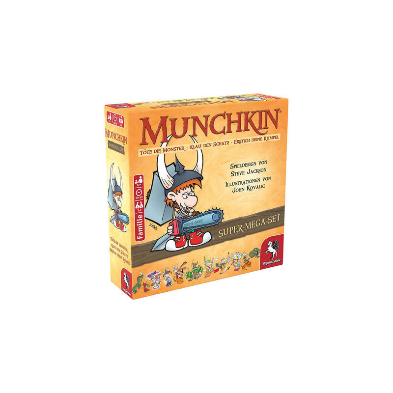 Pegasus Munchkin Fantasy Super Mega Set, Juego Base De Cartas Que Incluye 1 Expansión 17035g