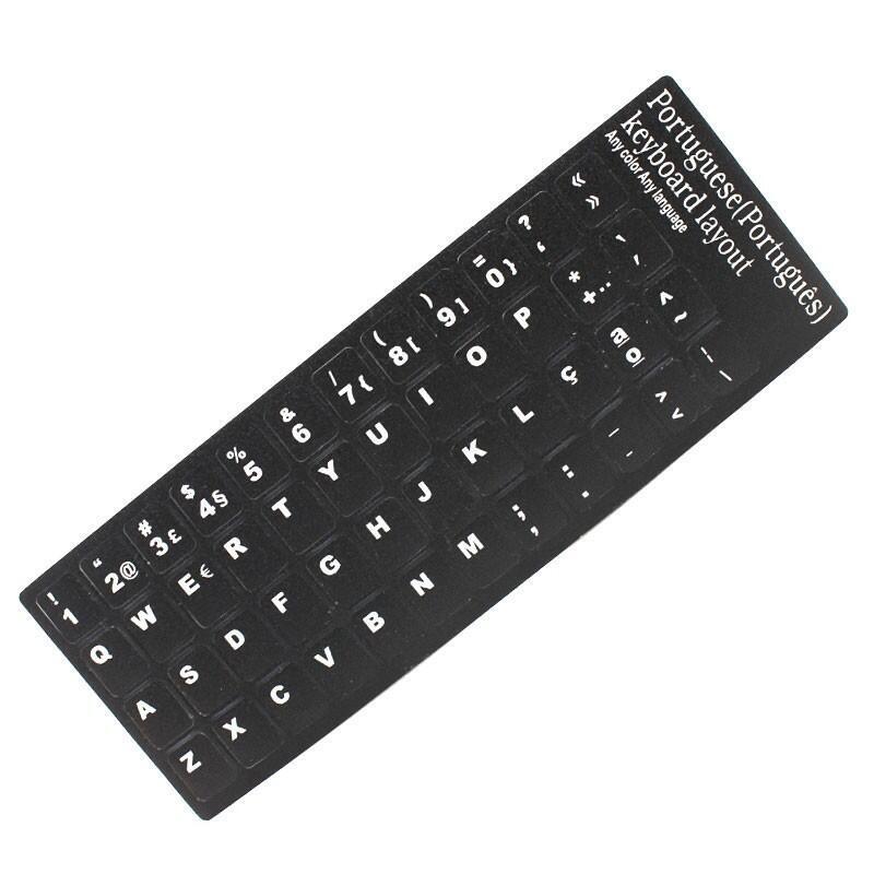 Pegatinas Teclado Portugués Negro