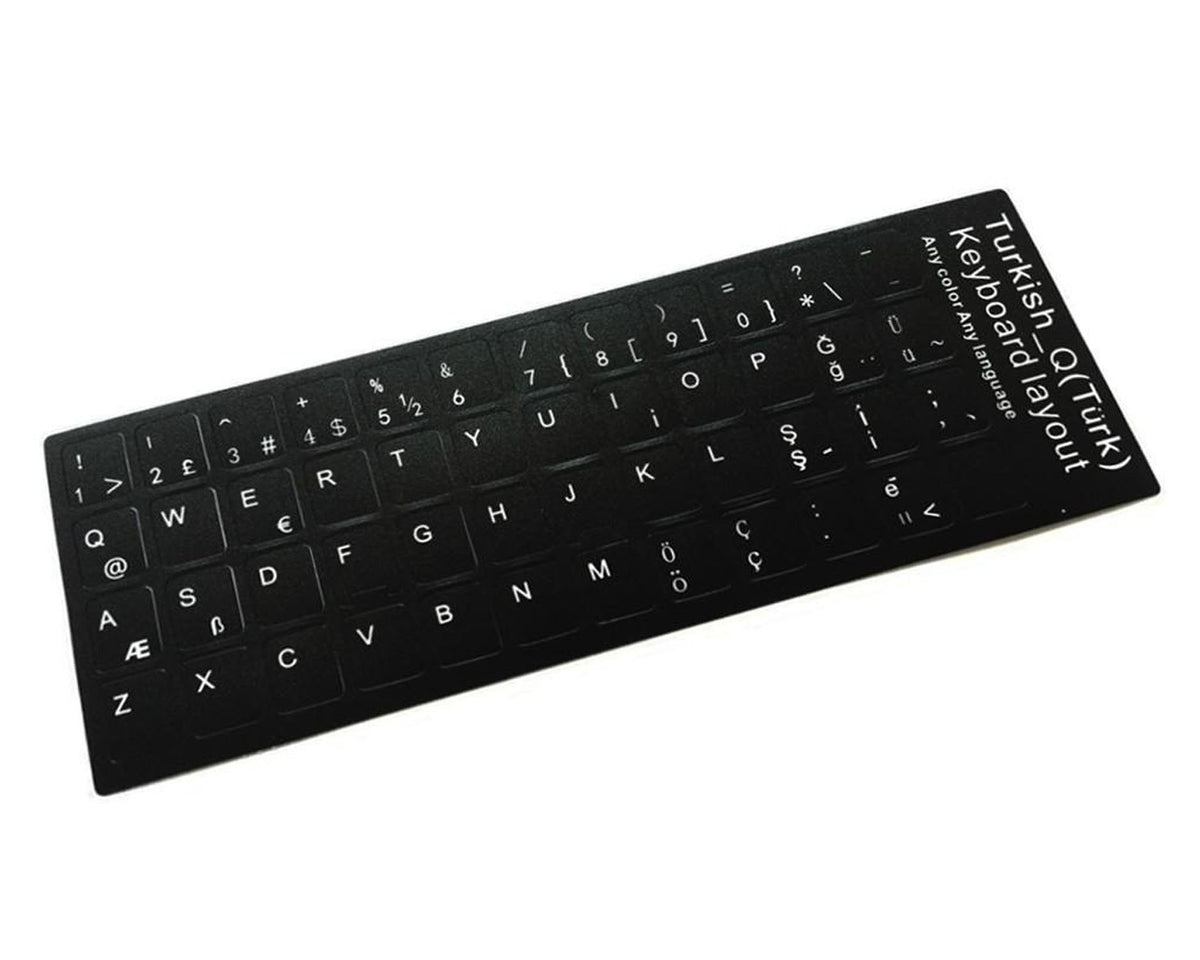 Pegatina Para Convertir Teclado En Idioma Turco Negro