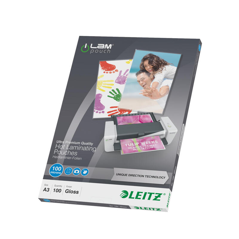 Película De Laminación Leitz Ilam A3 100mic Espesor De Película 100, 100 Piezas