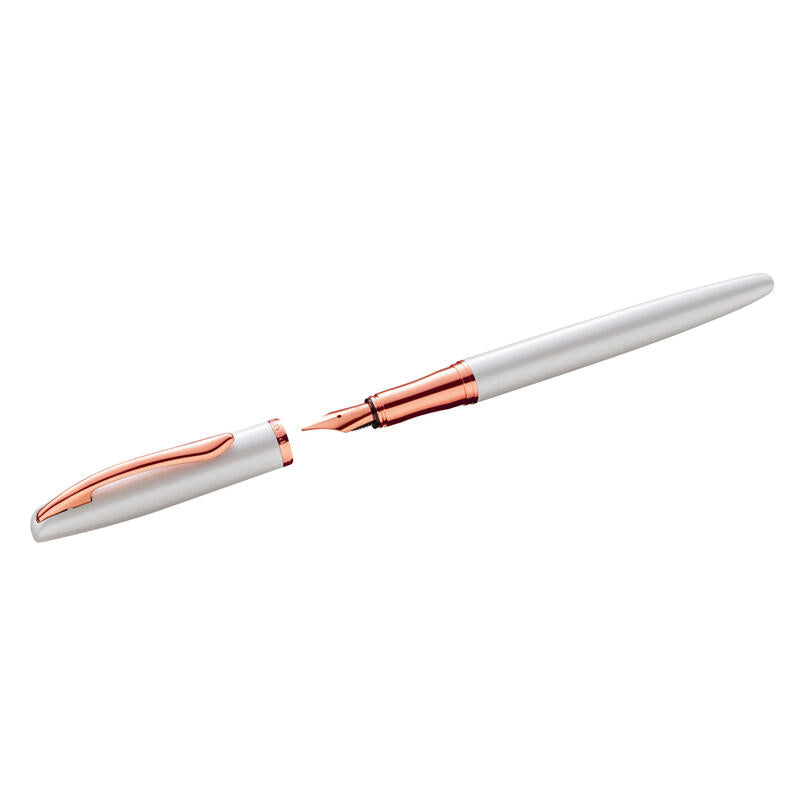 Pelikan Jazz Noble Elegance P36 Pluma Estilográfica Oro, Perlado, Blanco