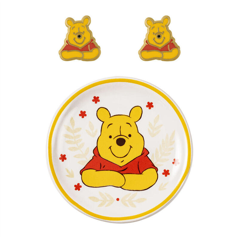 Pendientes + Plato Bisuteria Winnie The Pooh Disney