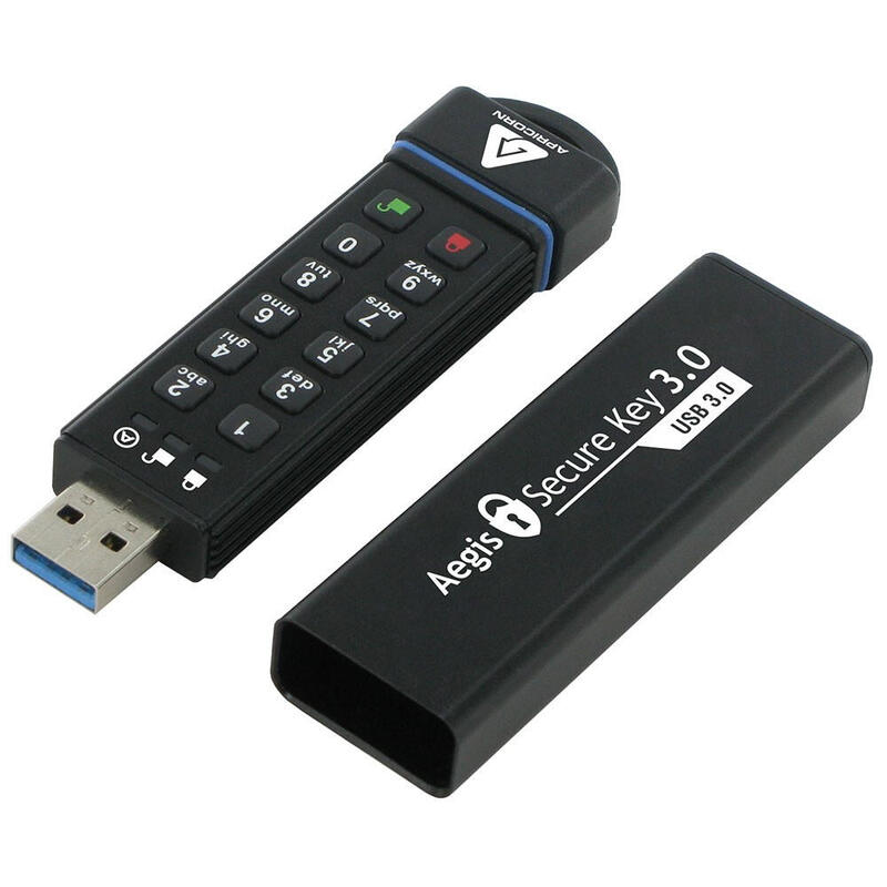 Pendrive Apricorn Usb 3.0 120gb Securekey 256bit Aes-Xts, Ip58,
