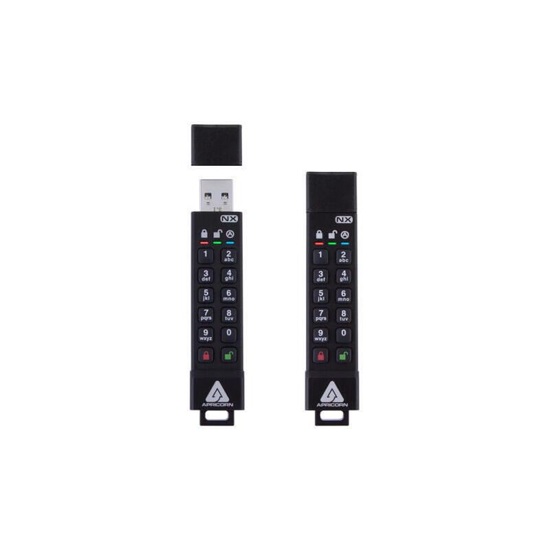 Pendrive Apricorn Usb 3.0 64gb Securekey 256bit Aes-Xts, Ip58