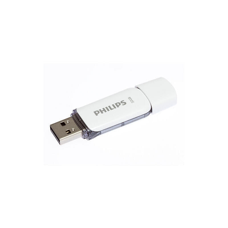 Pendrive Philips 32 Gb, Usb Tipo A, 2.0, Tapa, 8 G, Blanco