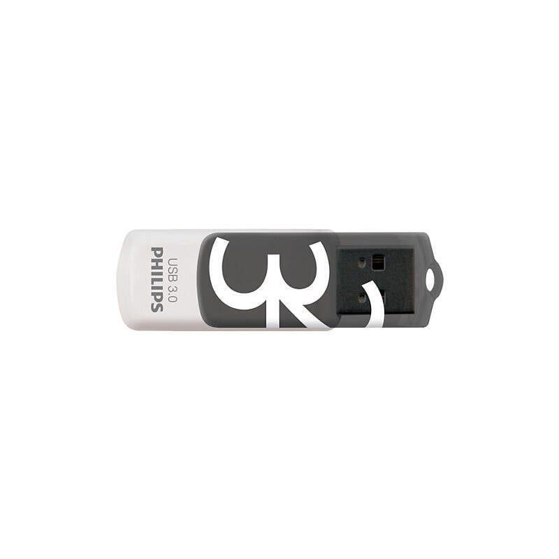 Pendrive Philips 32 Gb, Usb Tipo A, 3.2 Gen 1 (3.1 Gen 1), Girar, 8 G, Negro, Blanco