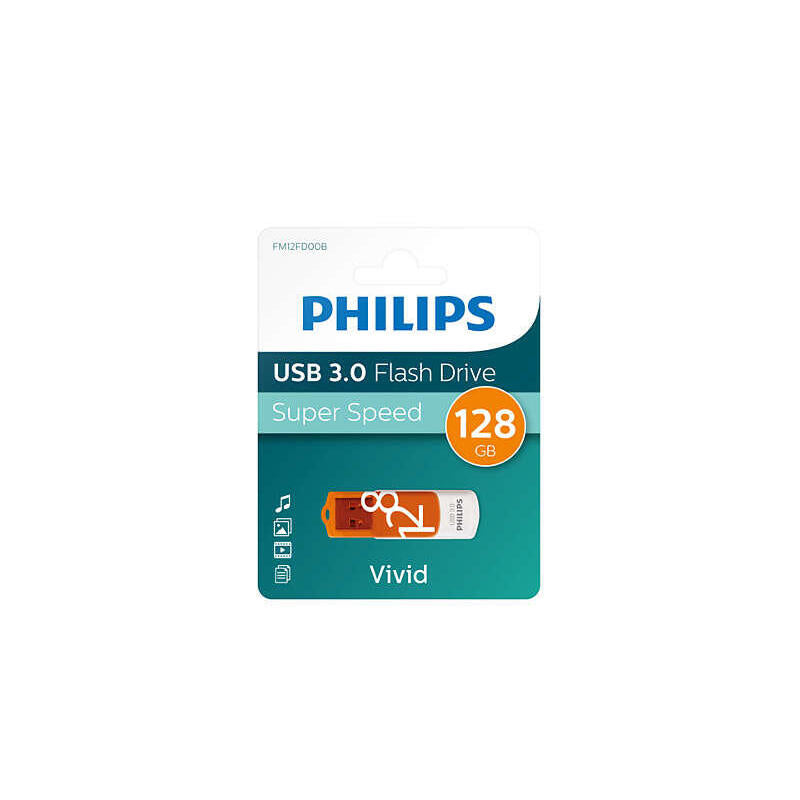 Pendrive Philips Usb-Stick 128gb 3.0 Usb Vivid Super Fast Brown