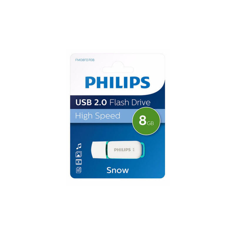 Pendrive Philips Usb-Stick  8gb 2.0 Usb Snow Edition Green