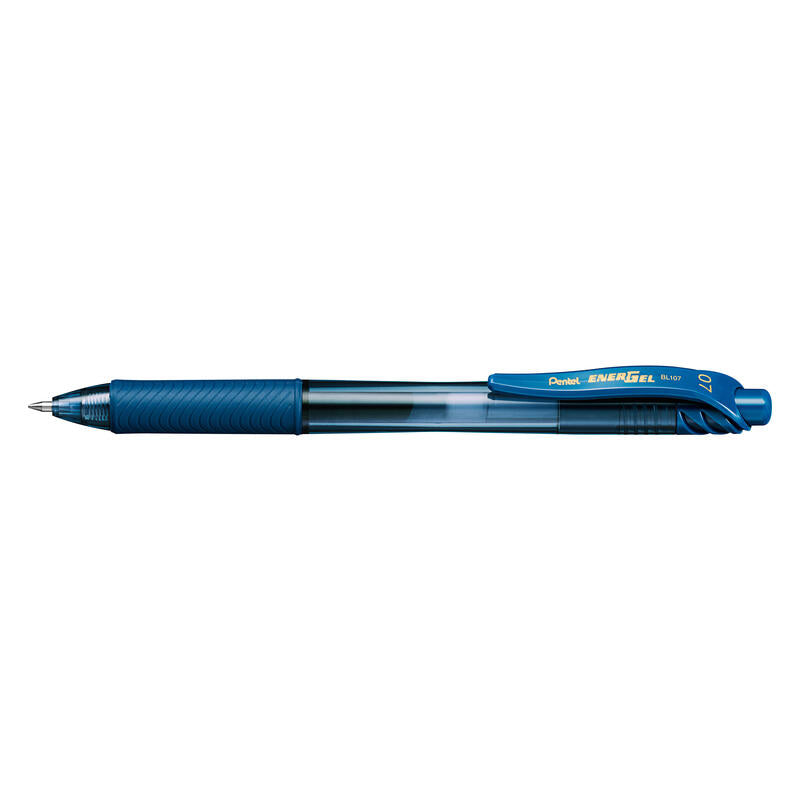 Pentel Bolígrafo Energel Retráctil Punta 0.7mm Azul Marino -12u-