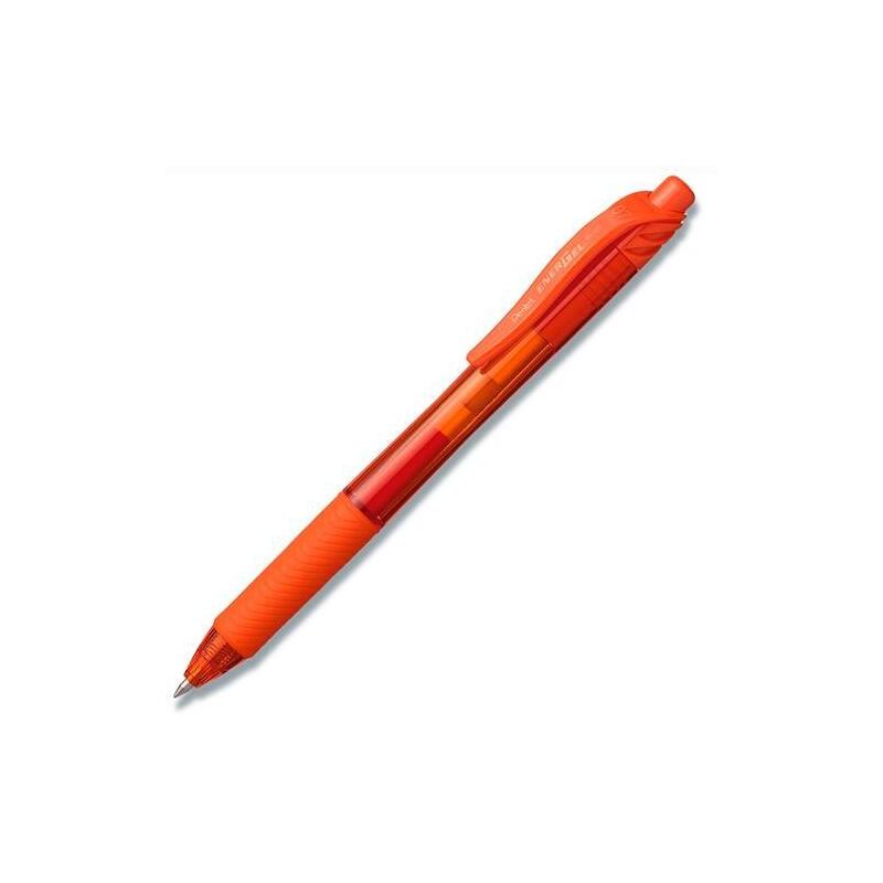 Pentel Bolígrafo Energel Retráctil Punta 0.7mm Naranja -12u-